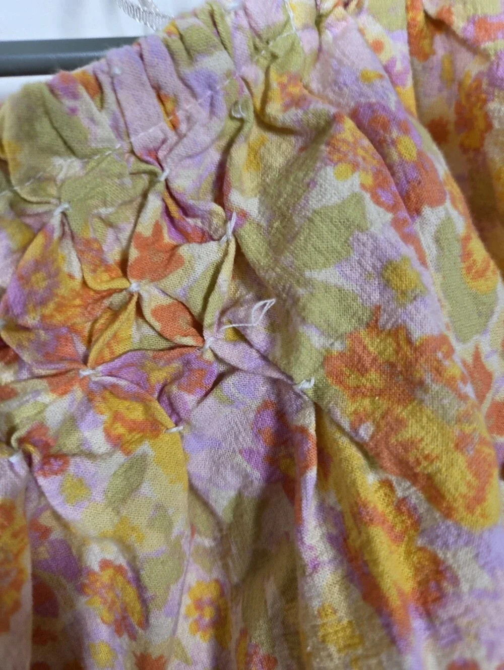 Free People Off-shoulder Floral Cropped Blouse Size XS Oversized